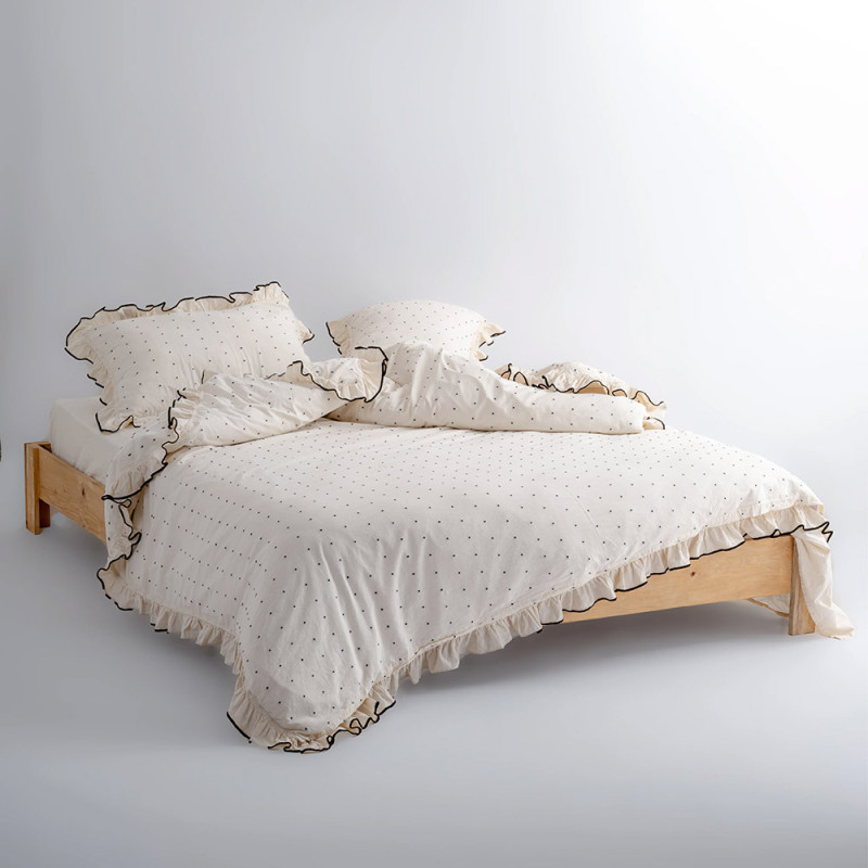 Комплект постільної білизни SoundSleep Garmentwashed Point Pas a Pas Exclusive, бежевий, євро, 200×220 см, 100% бавовна