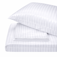 Комплект постільної білизни SoundSleep Stripe, євро, сатин-страйп, білий, 200х220 см