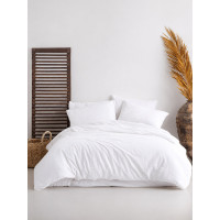 Комплект постільної білизни SoundSleep Stonewashed Ephesus, білий, Євро 200×220 см, 100% бавовна