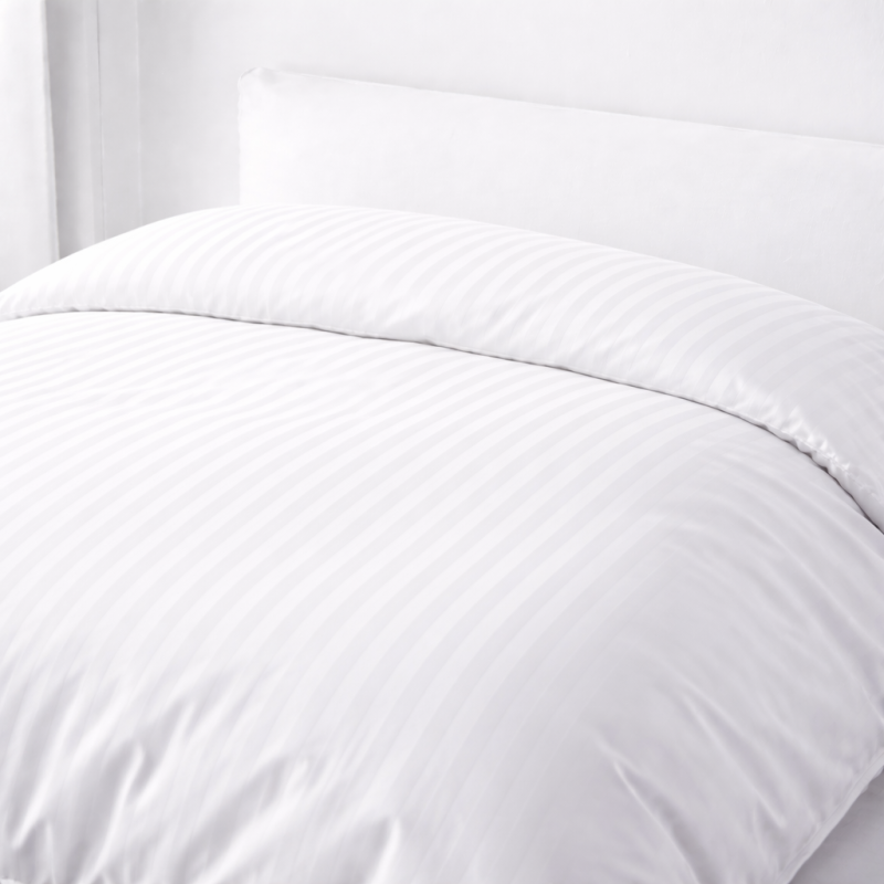 Підковдра SoundSleep Stripe зі страйп-сатину 140х205 см, біла