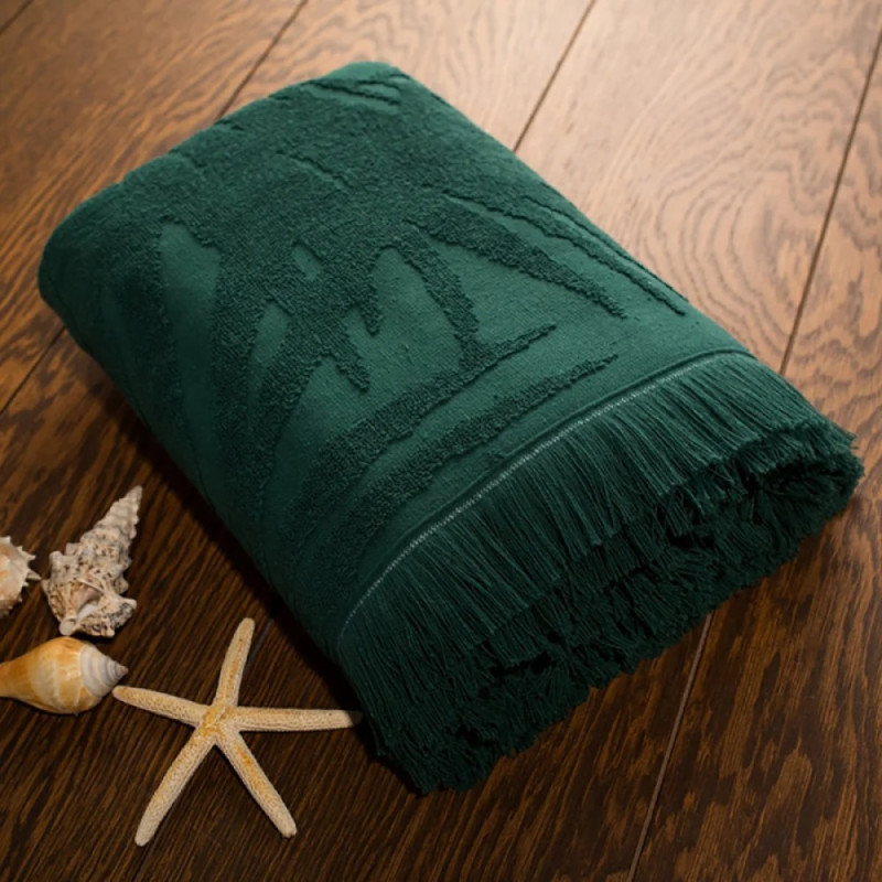 Рушник пляжний жакардовий SoundSleep Hawaii green 100х150 см