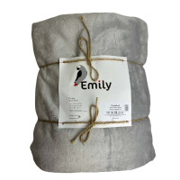 Плед Emily Comfort велсофт 150х200 см 310гм2 світло-сірий (94264104)