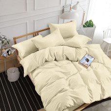 Комплект постільної білизни SoundSleep Stripe Beige сатин-страйп сімейний 160х220 см бежевий (94248081)