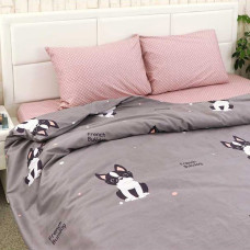 Комплект наволочок SoundSleep French bulldog бязь 40х60 см рожевий (2800004807104)