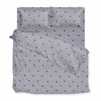 Комплект постільної білизни SoundSleep Gray Stars бязь підлітковий 160х215 см сірий (2800004775250)