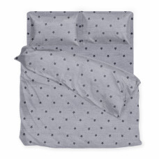 Комплект постільної білизни SoundSleep Gray Stars бязь підлітковий 160х215 см сірий (2800004775250)
