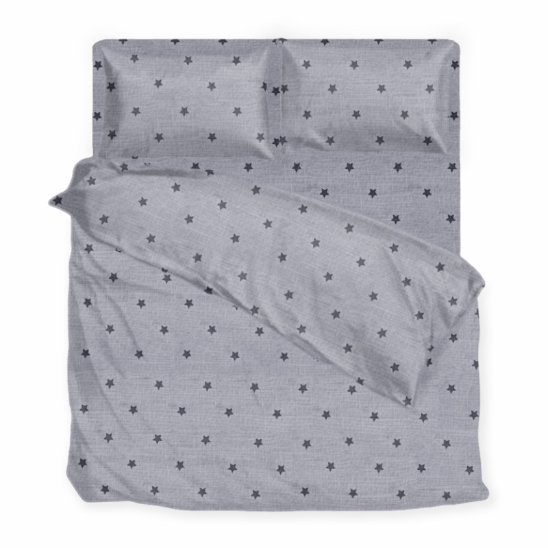 Комплект постільної білизни SoundSleep Gray Stars бязь підлітковий 160х215 см сірий (2800004775250)