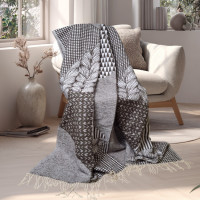 Плед SoundSleep Abstract бавовняний 140х200 см шоколад (2800004835114)