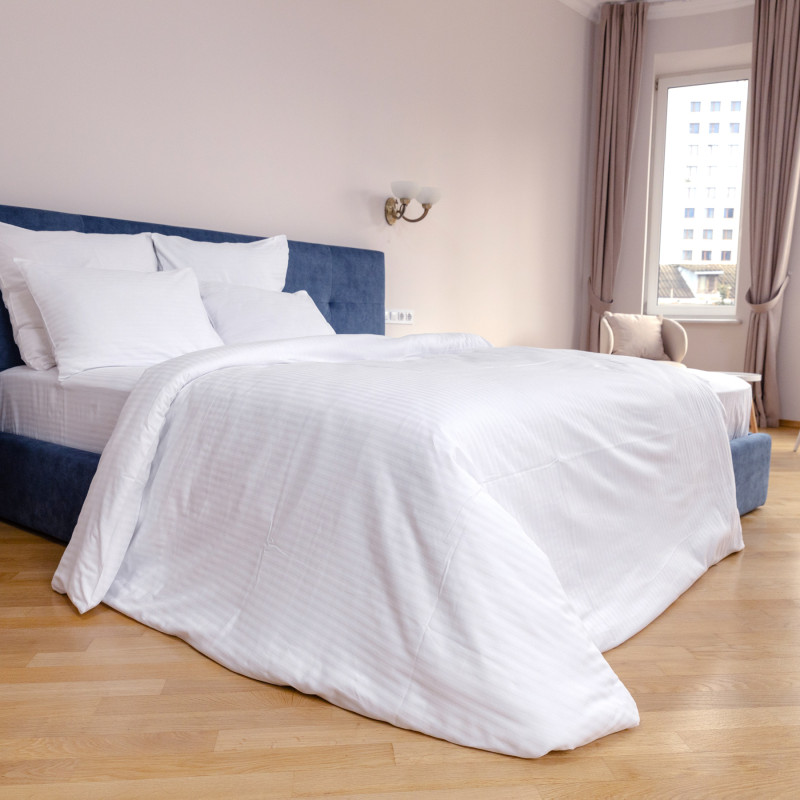 Простирадло SoundSleep готель сатин-страйп 140х220 см біле (92891104)