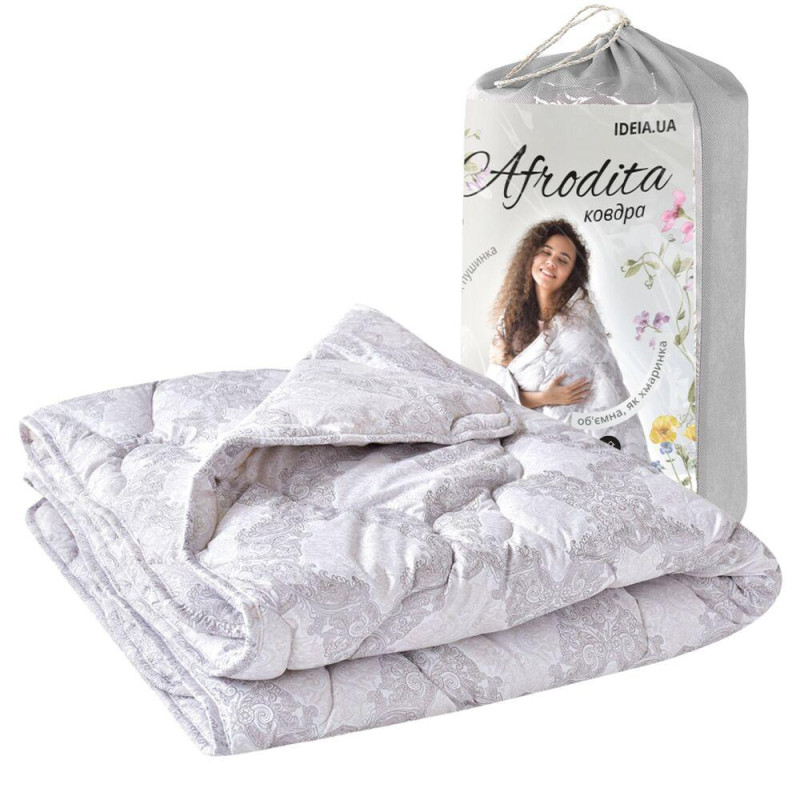Ковдра літня 200x220 Afrodita IDEIA, штучний пух, легка, полегшена, м’яка
