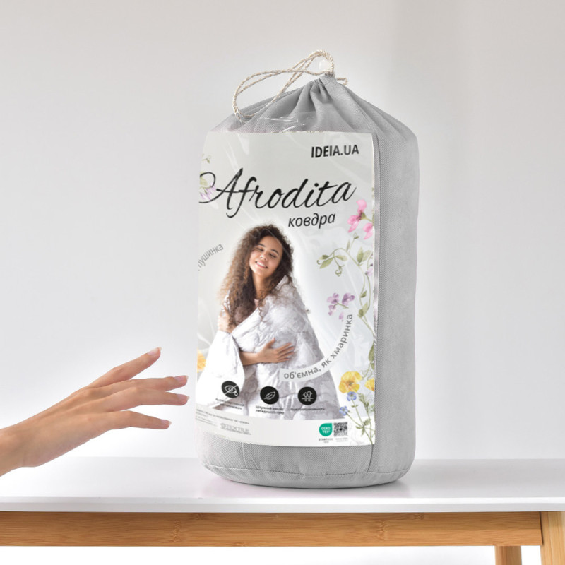 Ковдра літня 140х210 Afrodita IDEIA, штучний пух, легка, полегшена, м’яка