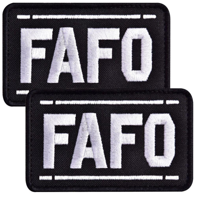 Набір шевронів 2 шт FAFO 5х8 см військова вишита аплікація, нашивка з липучкою, вишитий патч нашивка