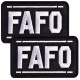 Набір шевронів 2 шт FAFO 5х8 см військова вишита аплікація, нашивка з липучкою, вишитий патч нашивка