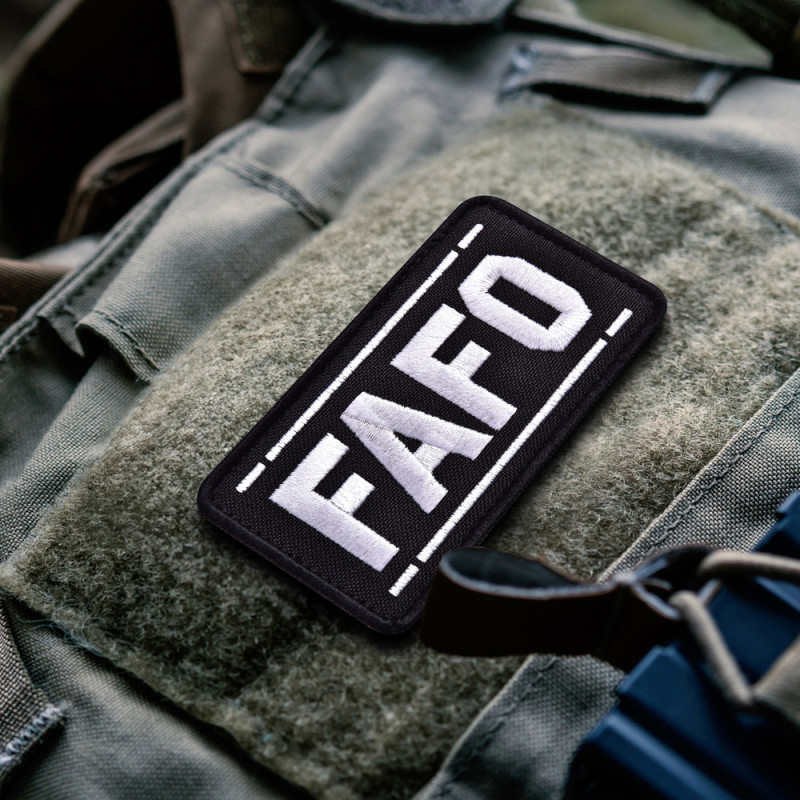 Набір шевронів 2 шт FAFO 5х8 см військова вишита аплікація, нашивка з липучкою, вишитий патч нашивка