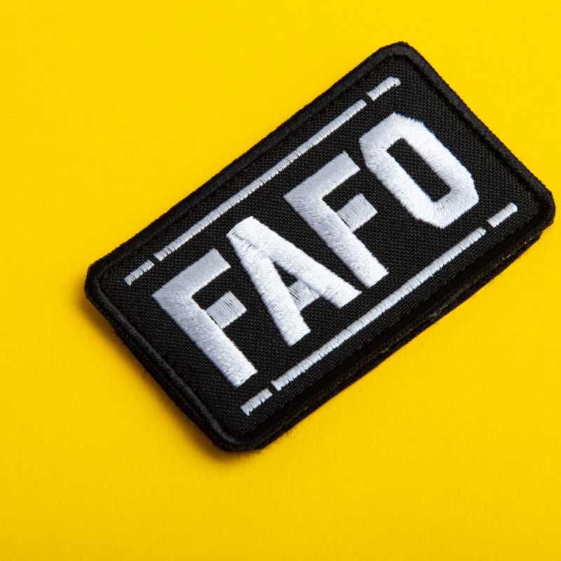 Набір шевронів 2 шт FAFO 5х8 см військова вишита аплікація, нашивка з липучкою, вишитий патч нашивка