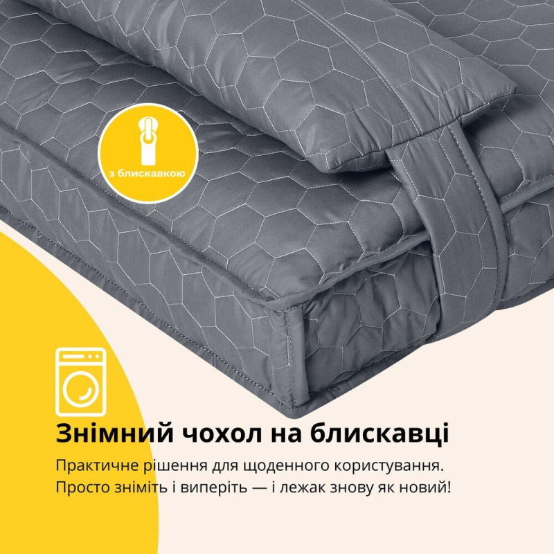 Лежанка матрац 70×110×12 см лежак для хатніх тварин розмір L з чохлом на блискавці та подушкою для собак