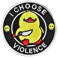 Шеврон I Choose Violence 7,6 см військова вишита аплікація, нашивка з липучкою, вишитий патч нашивка