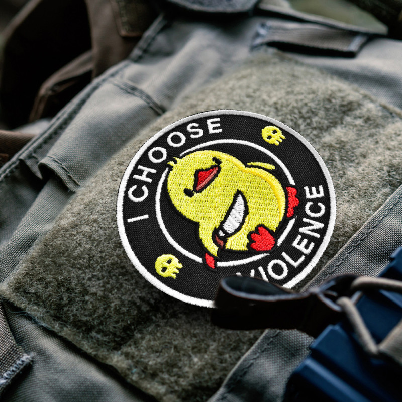 Шеврон I Choose Violence 7,6 см військова вишита аплікація, нашивка з липучкою, вишитий патч нашивка