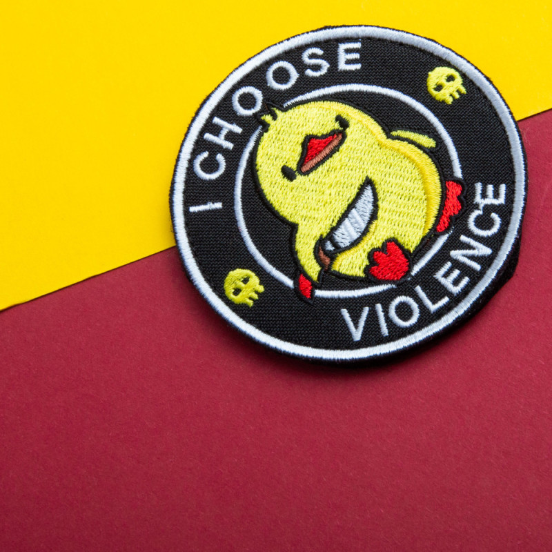 Шеврон I Choose Violence 7,6 см військова вишита аплікація, нашивка з липучкою, вишитий патч нашивка