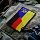 Набір шевронів 2 шт. на липучці Флаг Німеччини й України, Німеччина, ФРГ, вишитий патч нашивка