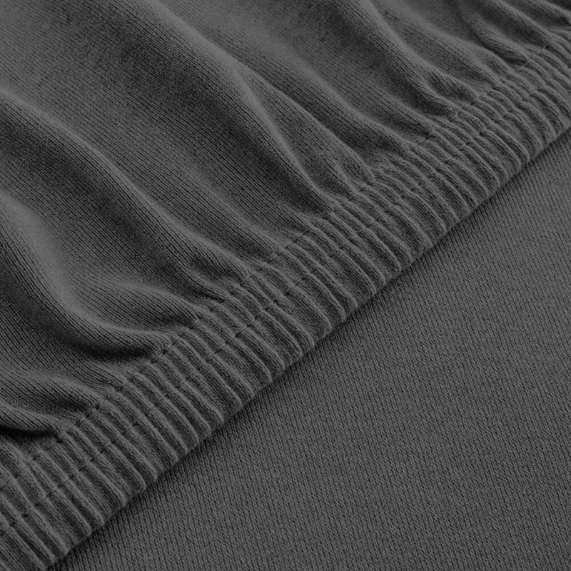 Простирадло трикотажне 140/160х200х35 см на гумці IDEIA, еластичне, трикотаж, бавовна т/сіра