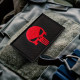 Шеврон із липучкою Череп Каратель Punisher червоний на чорному 5х8 см вишитий патч нашивка
