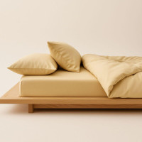 Комплект постільної білизни IDEIA євро 200х220 сатин бавовна преміум з трикотажним простирадлом на гумці