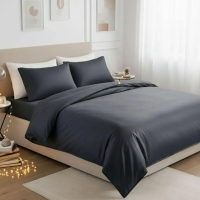 Комплект постільної білизни IDEIA полуторний 145х215 сатин бавовна преміум т/сірій