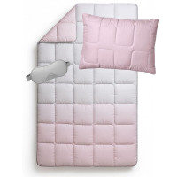 Набір полуторний WomenTime IDEIA ковдра 140х210 і подушка 50х70 антиалергенний, штучний пух + маска для сну в коробіні