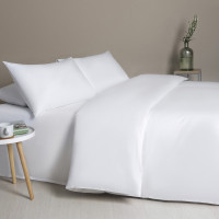 Простирадло на ліжко сатин євро 180х270 см IDEIA бавовна натуральна преміум для готелів та дому