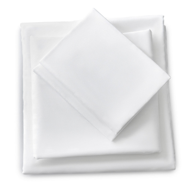 Простирадло на ліжко сатин євро 180х270 см IDEIA бавовна натуральна преміум для готелів та дому