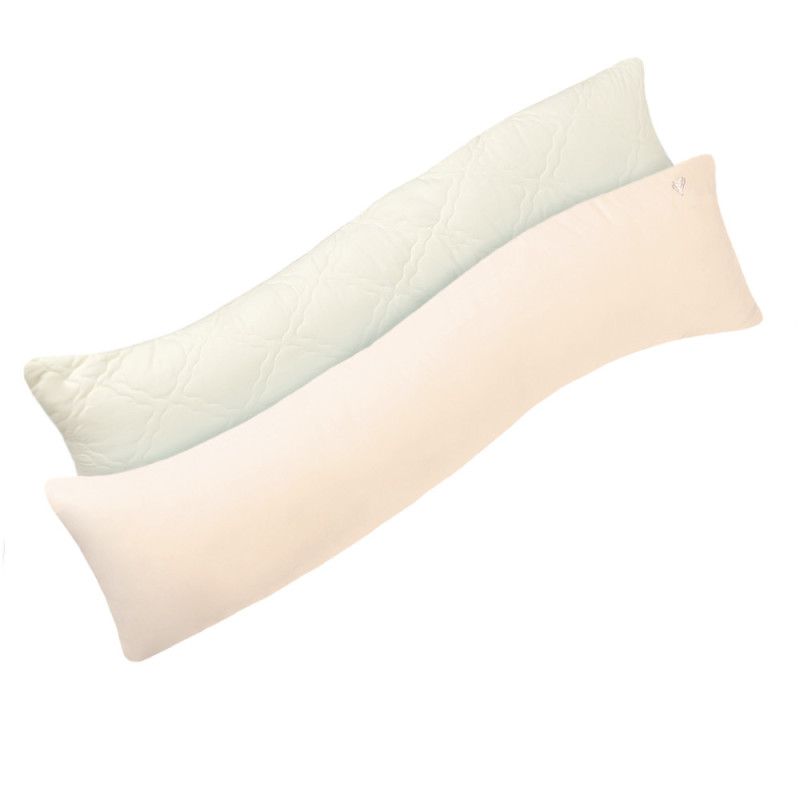 Наволочка на подушку S-Form IDEIA 40х130 см з блискавкою сатин 100% бавовна, беж