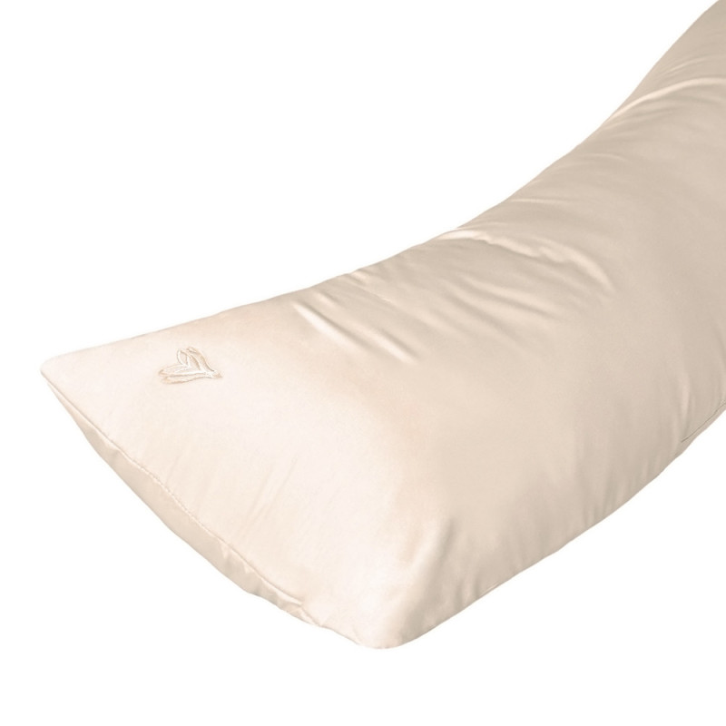 Наволочка на подушку S-Form IDEIA 40х130 см з блискавкою сатин 100% бавовна, беж