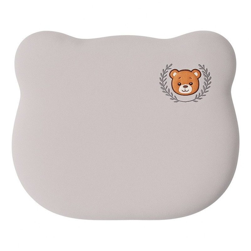 Наволочка на подушку ортопедичну дитячу BabyComfort PAPAELLA 23х27 см трикотаж з вишивкою сирій беж