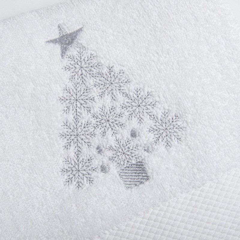 Набір новорічних рушників – махровий із вишивкою та вафельний, 50х90 см, 2 шт