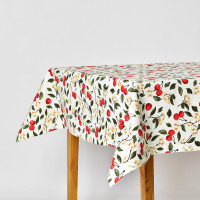 Скатертина з водовідштовхувальним просоченням IDEIA 140х170 см бавовна вишня