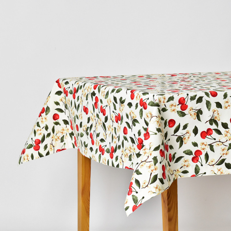 Скатертина з водовідштовхувальним просоченням IDEIA 140х170 см бавовна вишня