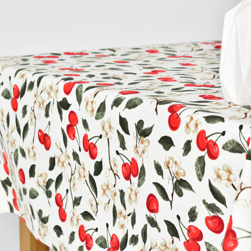 Скатертина з водовідштовхувальним просоченням IDEIA 140х170 см бавовна вишня