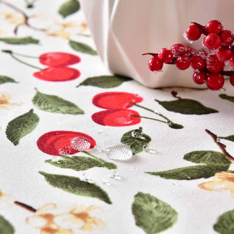 Скатертина з водовідштовхувальним просоченням IDEIA 140х170 см бавовна вишня