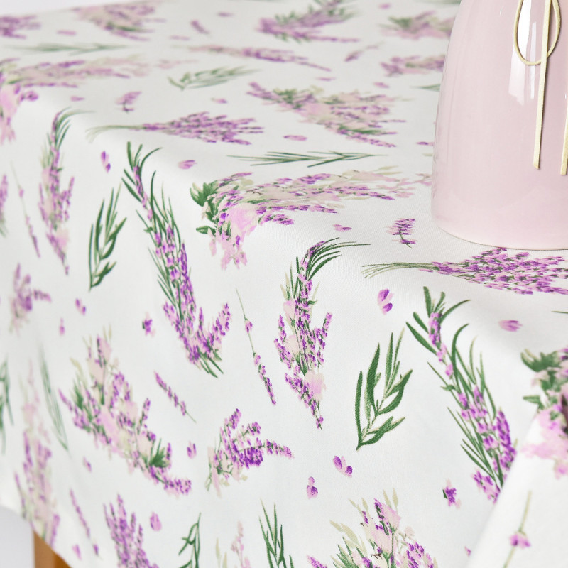 Скатертина з водовідштовхувальним просоченням IDEIA 140х170 см бавовна лаванда