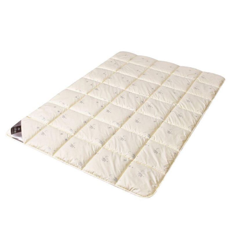 Ковдра вовняна 200х220 см SEI DESIGN 370 г/м2 супер тепла молоко овеча вовна