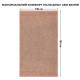 Рушник махровий 100х150 см пл 600 г/м2 банний для тіла та сауни натуральна бавовна беж