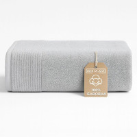 Рушник махровий 70х140 см пл 600 г/м2 банний для тіла натуральна бавовна сірий