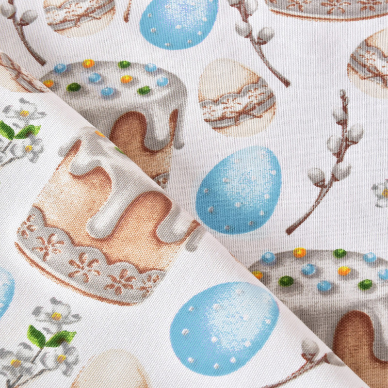 Скатертина IDEIA 170х260 см бавовняна скатертина з водовідштовхувальним покриттям, великодній принт святкова