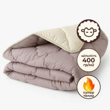 Ковдра вовняна Woolly 175х210 см IDEIA 400 г/м2 зимова, тепла, натуральна, овеча вовна