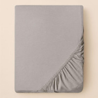 Простирадло трикотажне 160х200х35 см на гумці IDEIA, еластичне, трикотаж, бавовна сіра