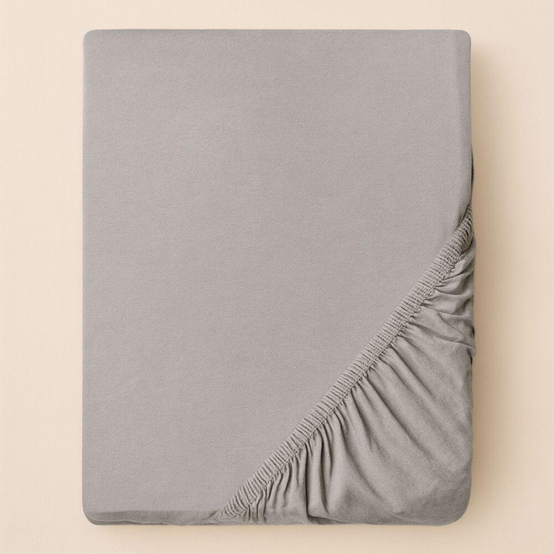 Простирадло трикотажне 160х200х35 см на гумці IDEIA, еластичне, трикотаж, бавовна сіра