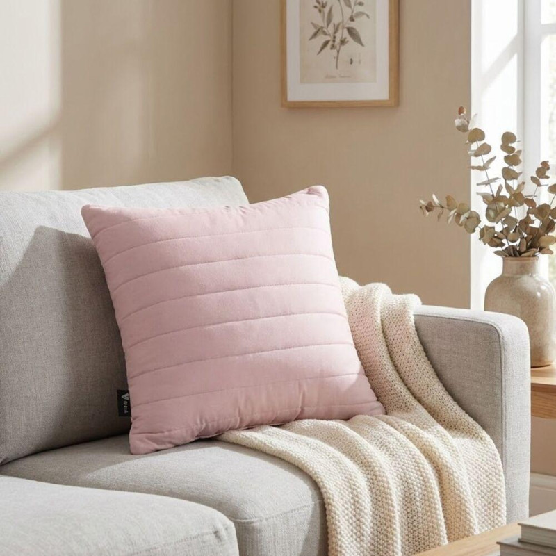 Подушка декоративная 50х50 см IDEIA гипоалергенная стеганая пудра