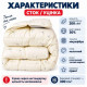 Ковдра євро 200×220 см із вовняним наповнювачем та мікрофіброю