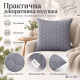 Декоративна подушка Silhouette IDEIA 45×45 см сіра, мікрофібра, антиалергійне волокно